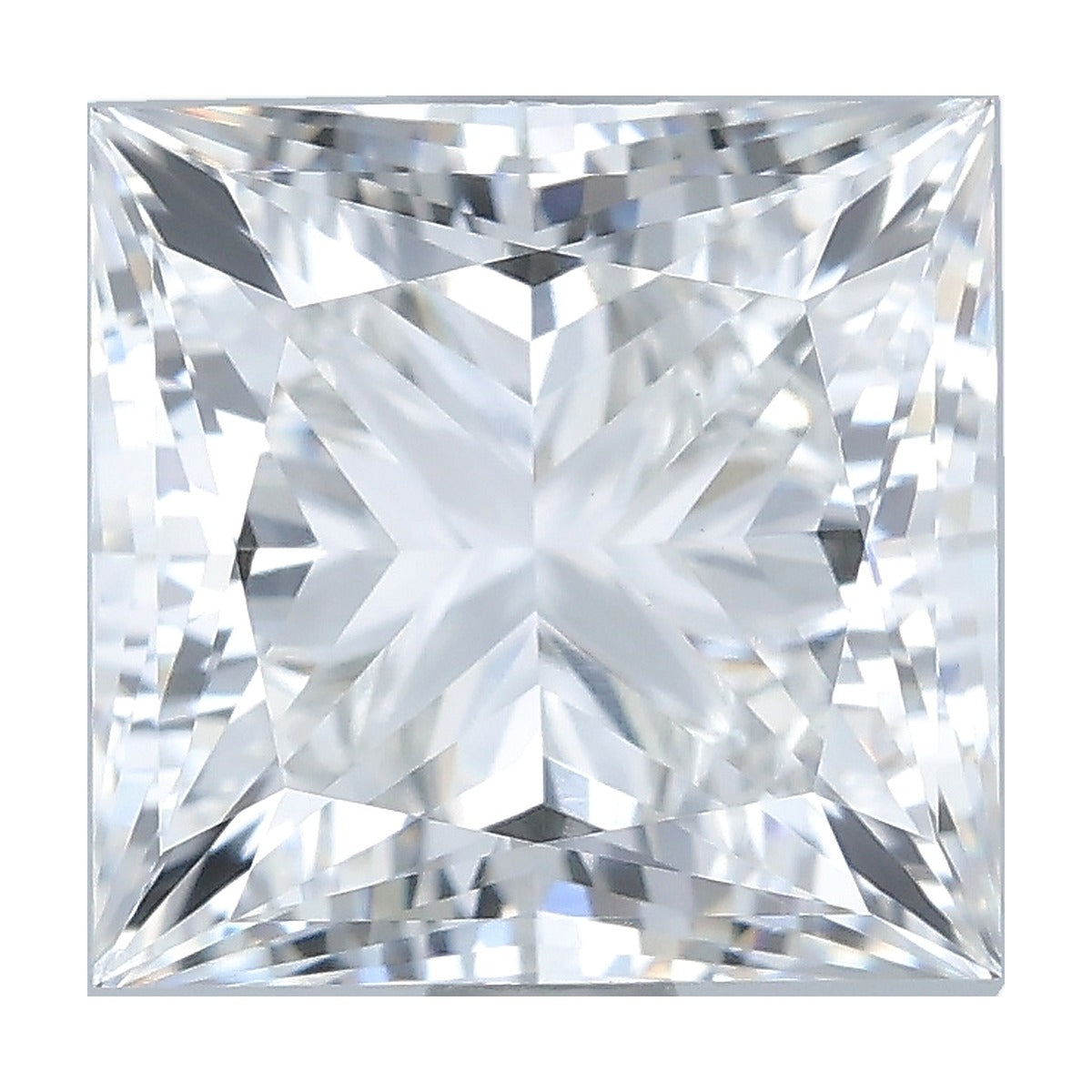 2.03 ct princess lab-grown diamond, F color, VVS2 clarity, IGI certified, still from its 360° video