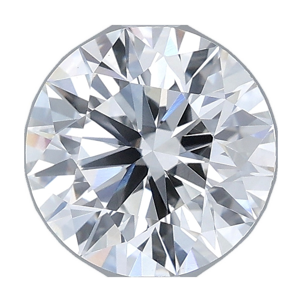 2.03 ct round lab-grown diamond, F color, VS1 clarity, IGI certified, still from its 360° video