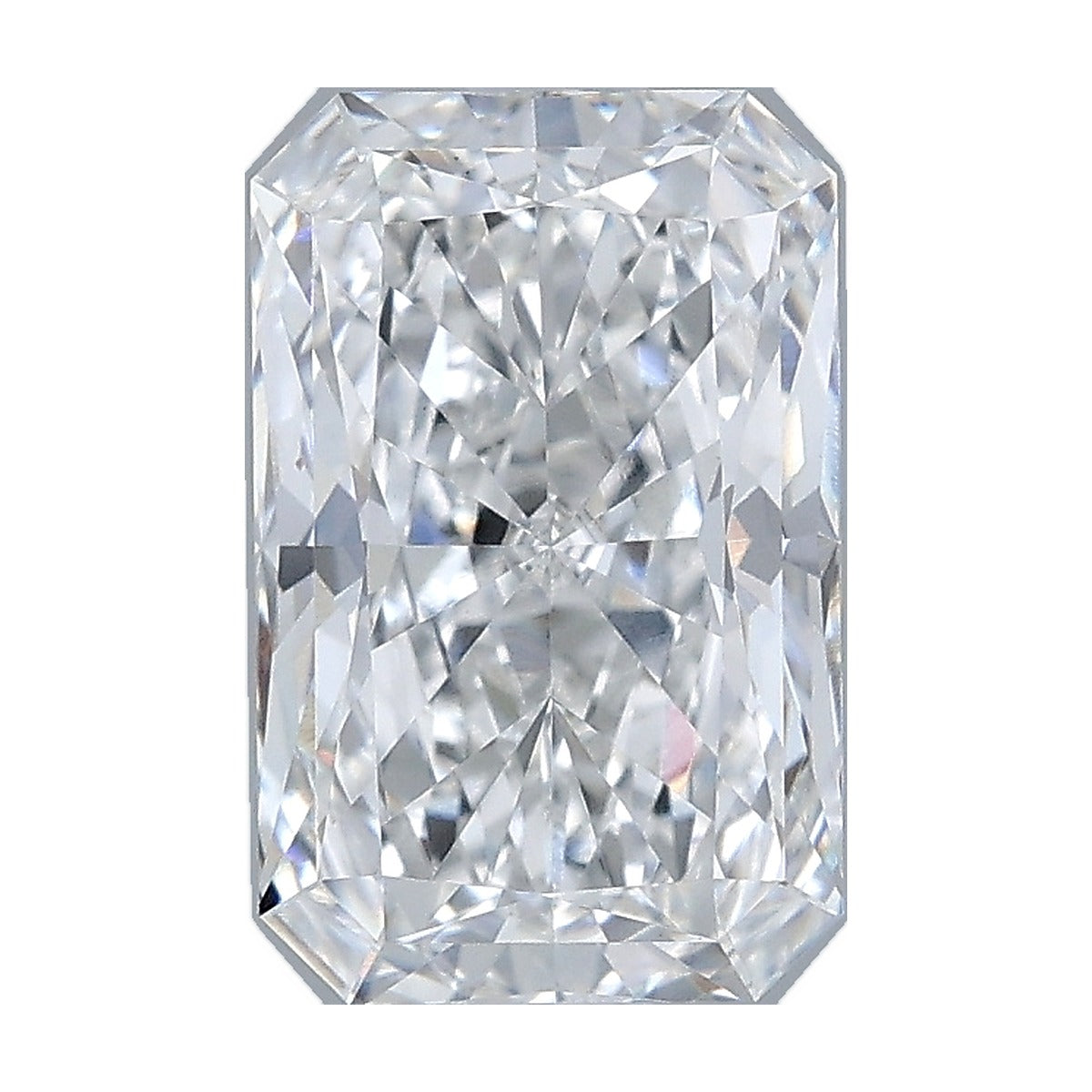 2.05 ct radiant lab-grown diamond, E color, VS1 clarity, IGI certified, still from its 360° video