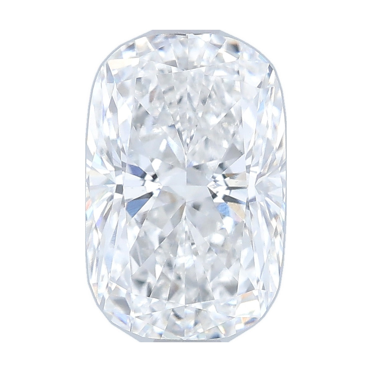 2.07 ct elongated cushion lab-grown diamond, E color, VS1 clarity, IGI certified, still from its 360° video