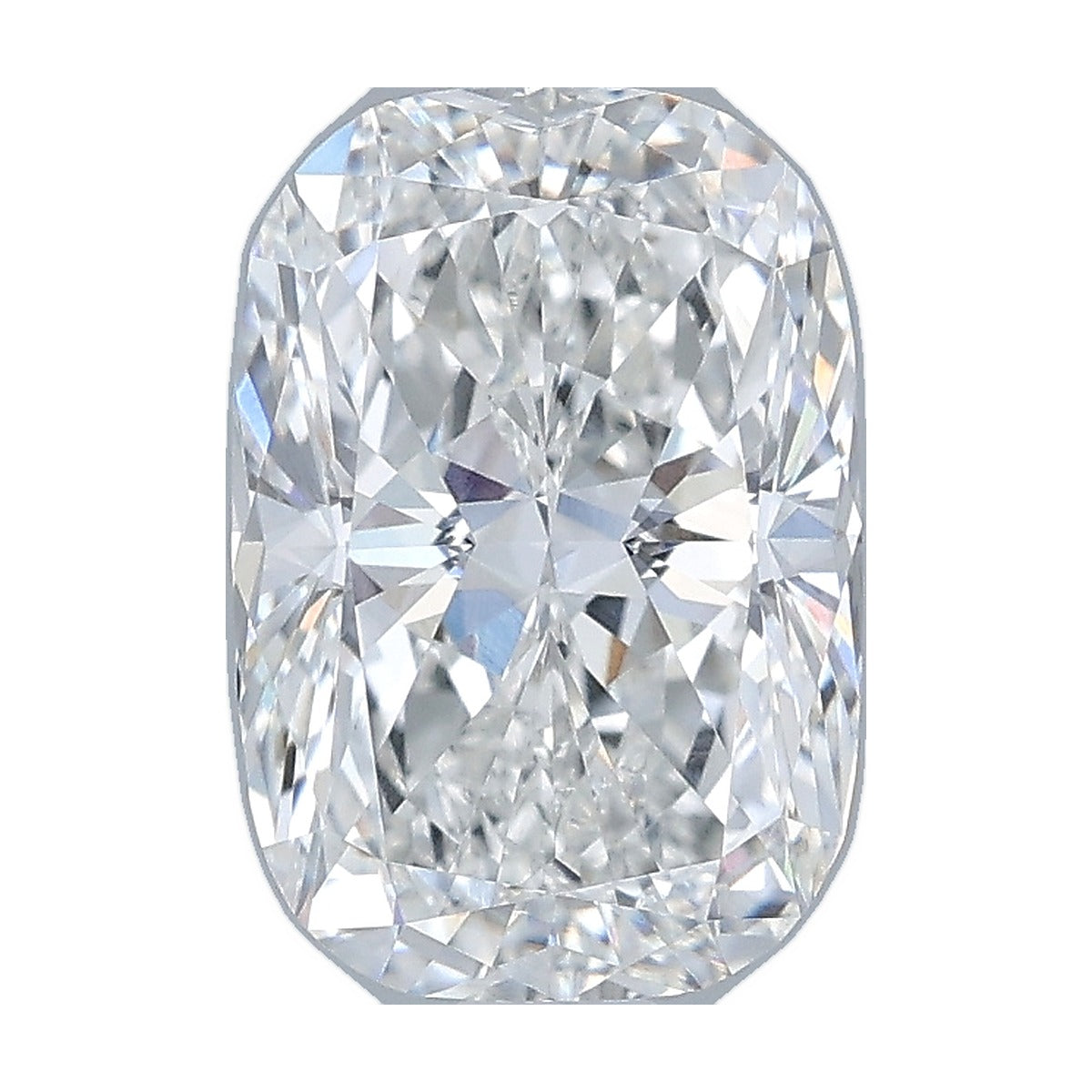 2.07 ct elongated cushion lab-grown diamond, E color, VVS2 clarity, IGI certified, still from its 360° video