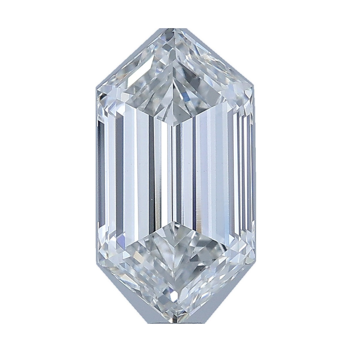 2.07 ct elongated hexagon lab-grown diamond, F color, VS1 clarity, IGI certified, still from its 360° video