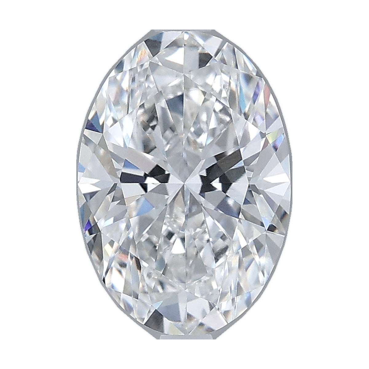 2.10 ct oval lab-grown diamond, E color, VVS2 clarity, IGI certified, still from its 360° video