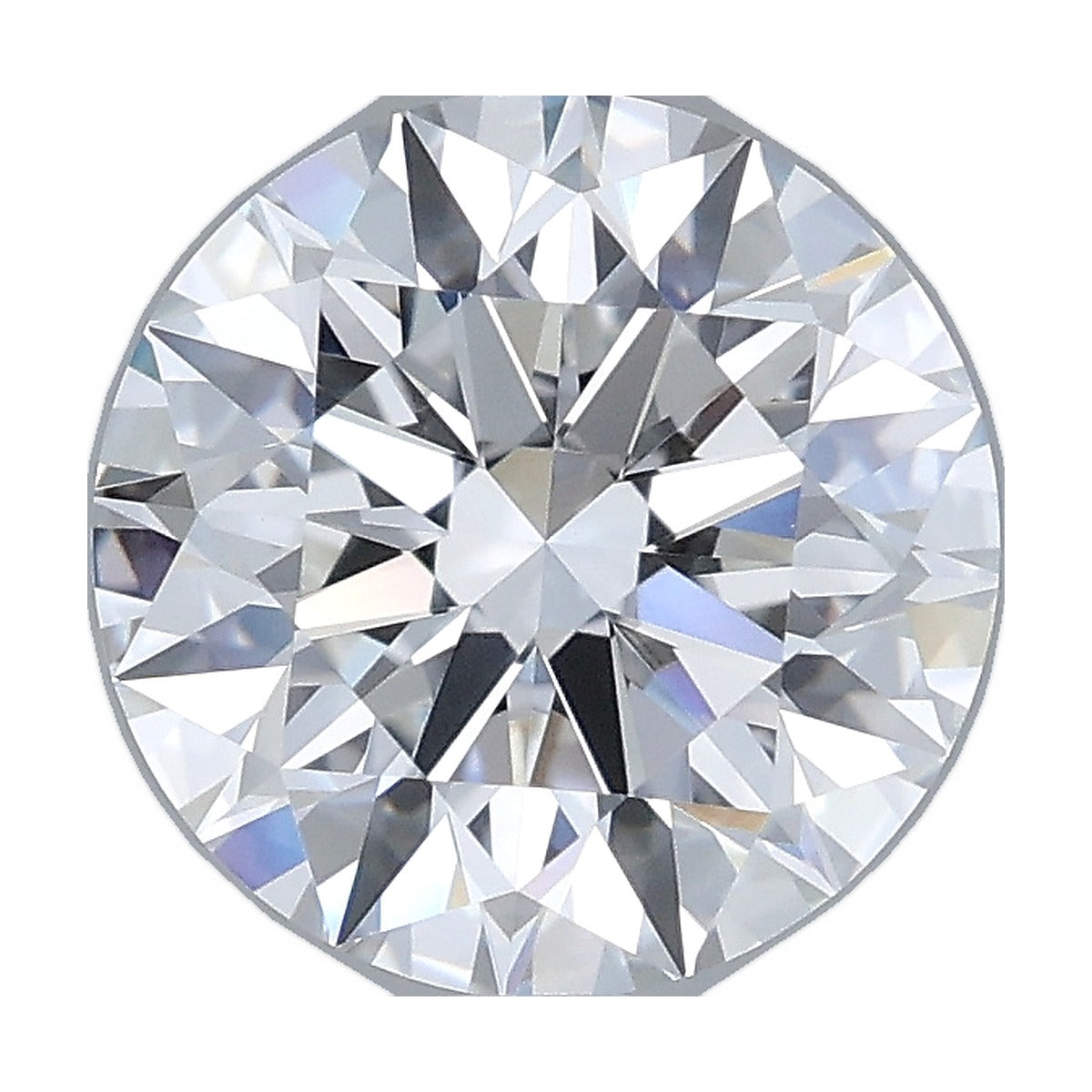 2.35 ct round lab-grown diamond, F color, VVS2 clarity, IGI certified, still from its 360° video