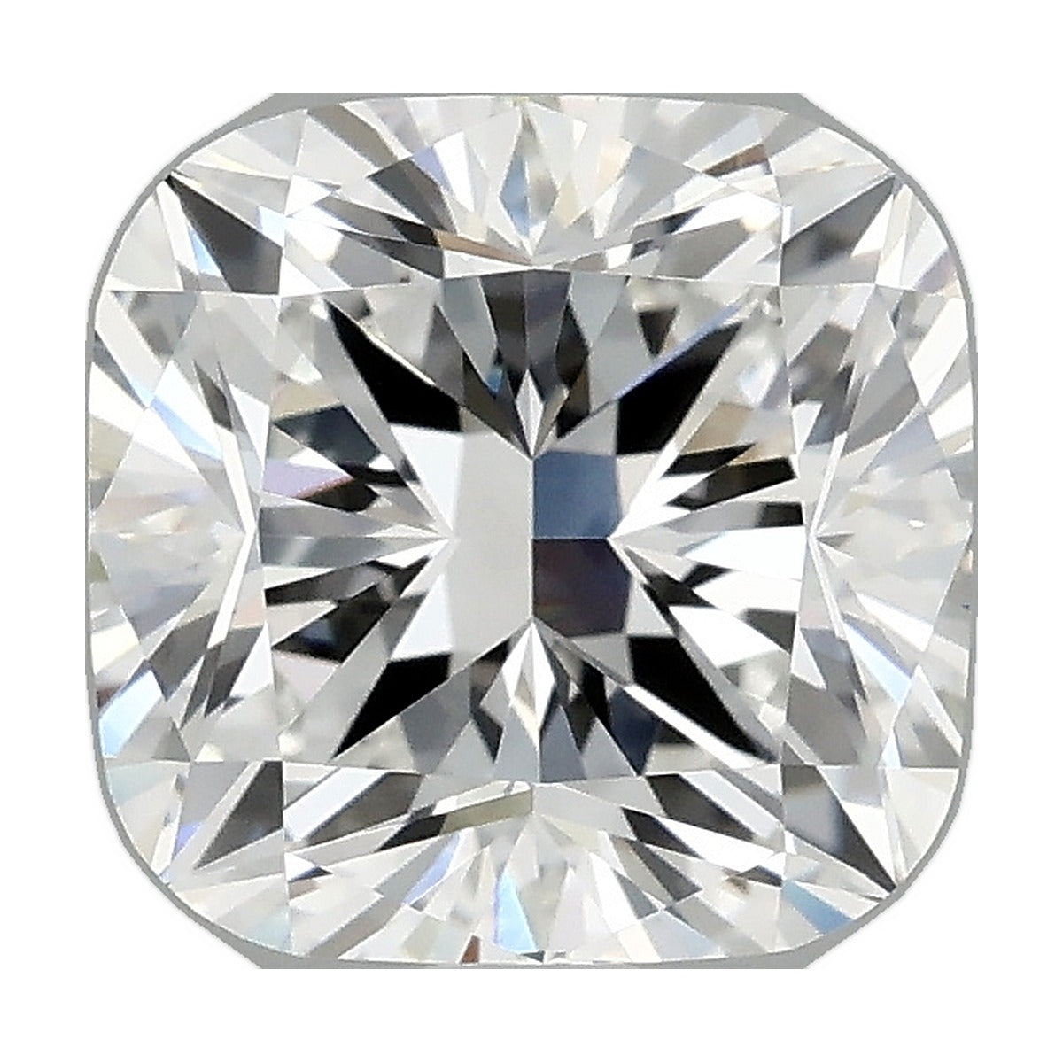 2.50 ct cushion lab-grown diamond, F color, VVS2 clarity, IGI certified, still from its 360° video