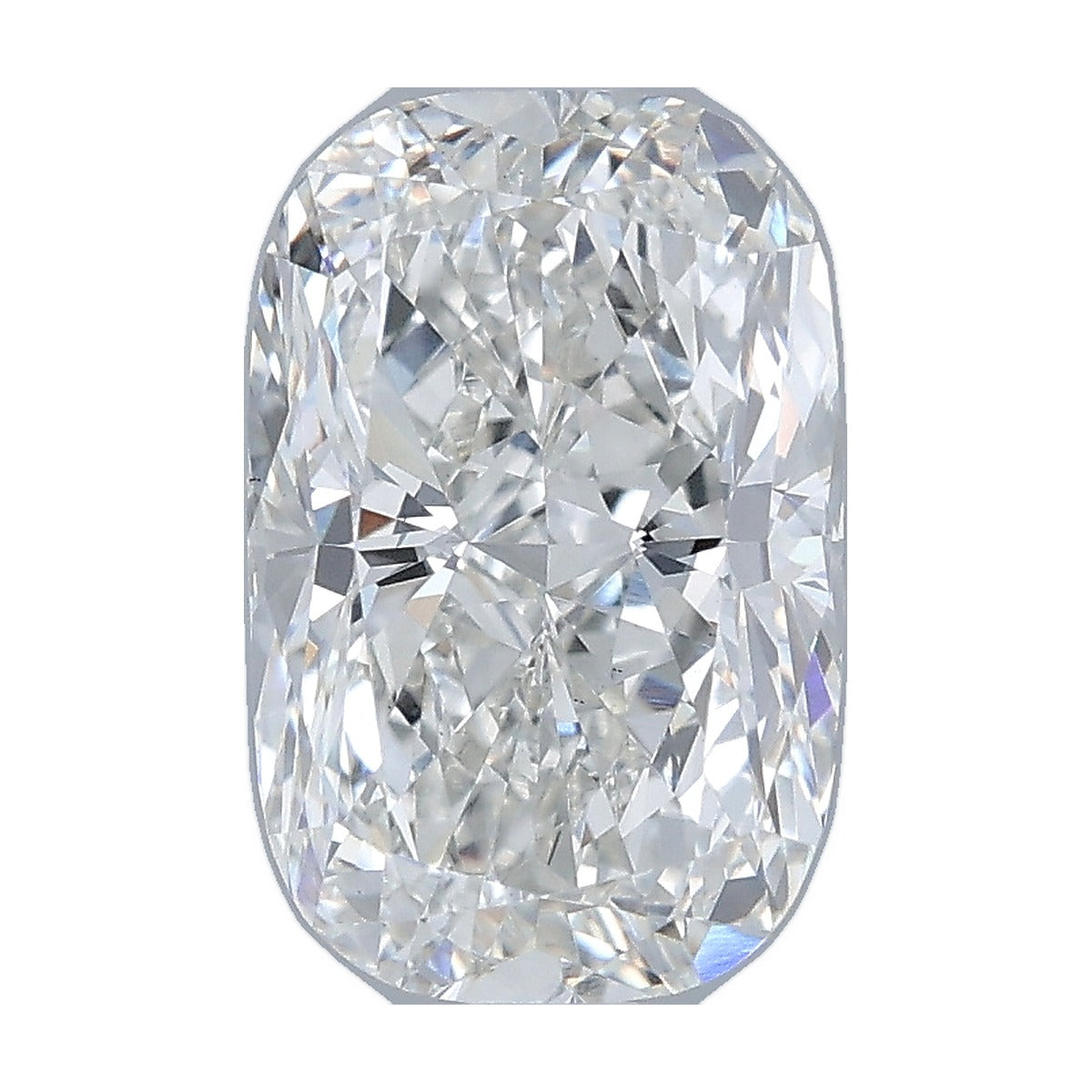 2.50 ct elongated cushion lab-grown diamond, F color, VVS2 clarity, IGI certified, still from its 360° video
