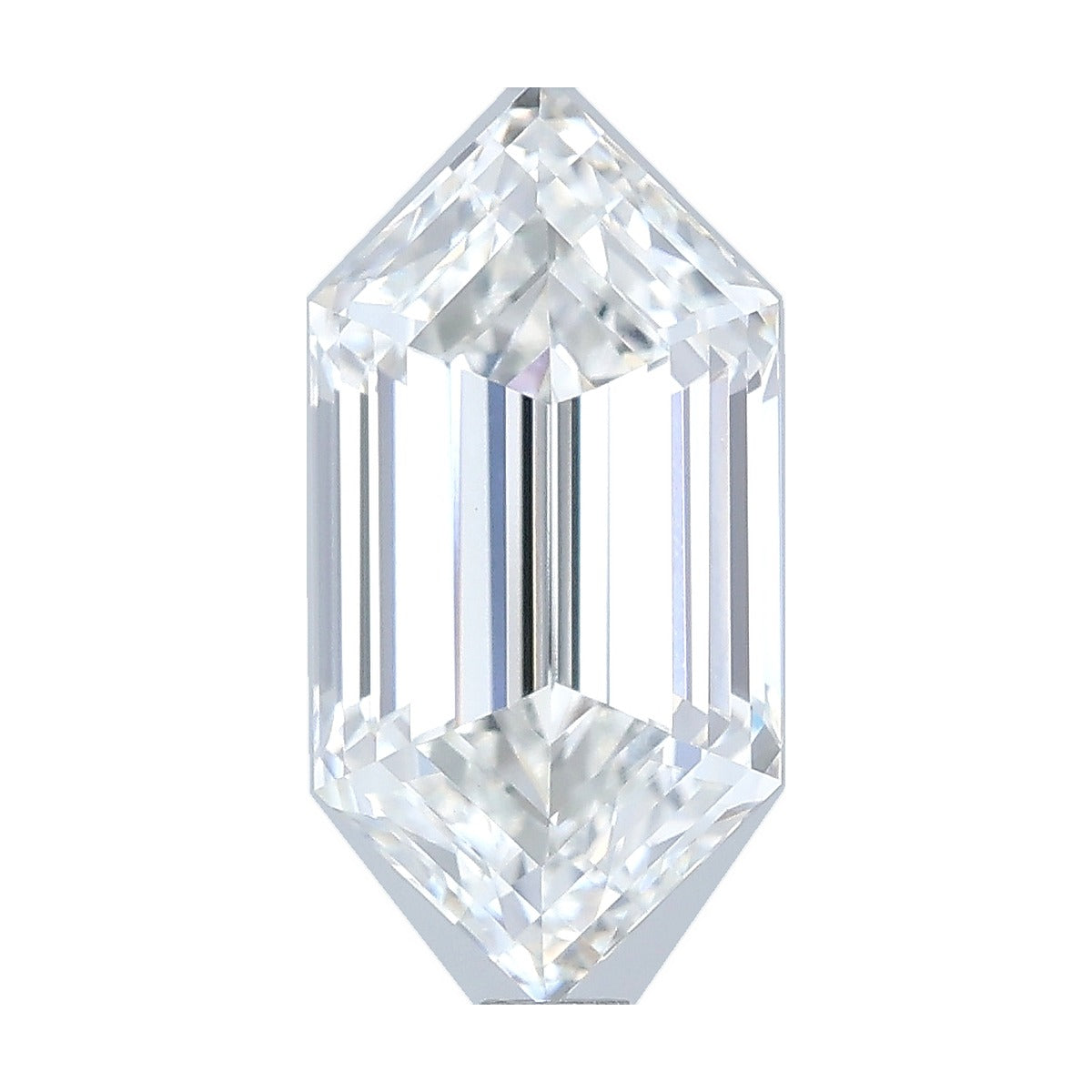 2.53 ct elongated hexagon lab-grown diamond, F color, VVS2 clarity, IGI certified, still from its 360° video