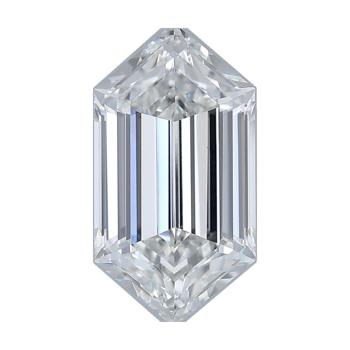 2.72 ct elongated hexagon lab-grown diamond, F color, VS1 clarity, IGI certified, still from its 360° video