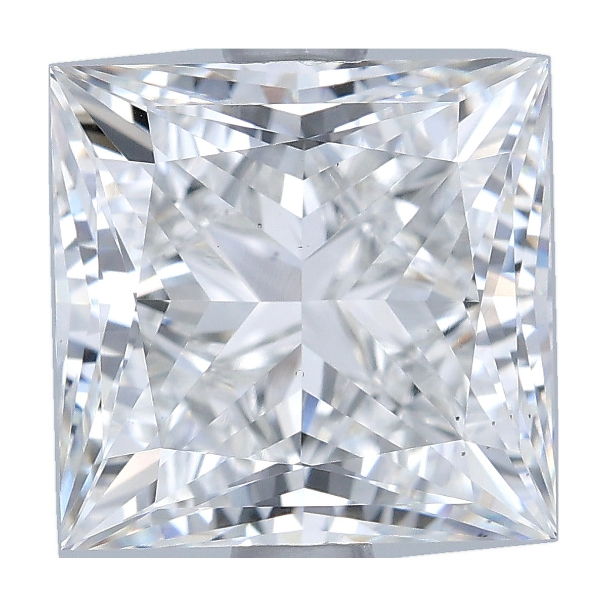 2.74 ct princess lab-grown diamond, E color, VS1 clarity, IGI certified, still from its 360° video