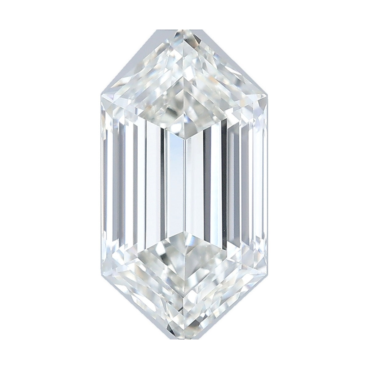 2.78 ct elongated hexagon lab-grown diamond, G color, VVS2 clarity, IGI certified, still from its 360° video