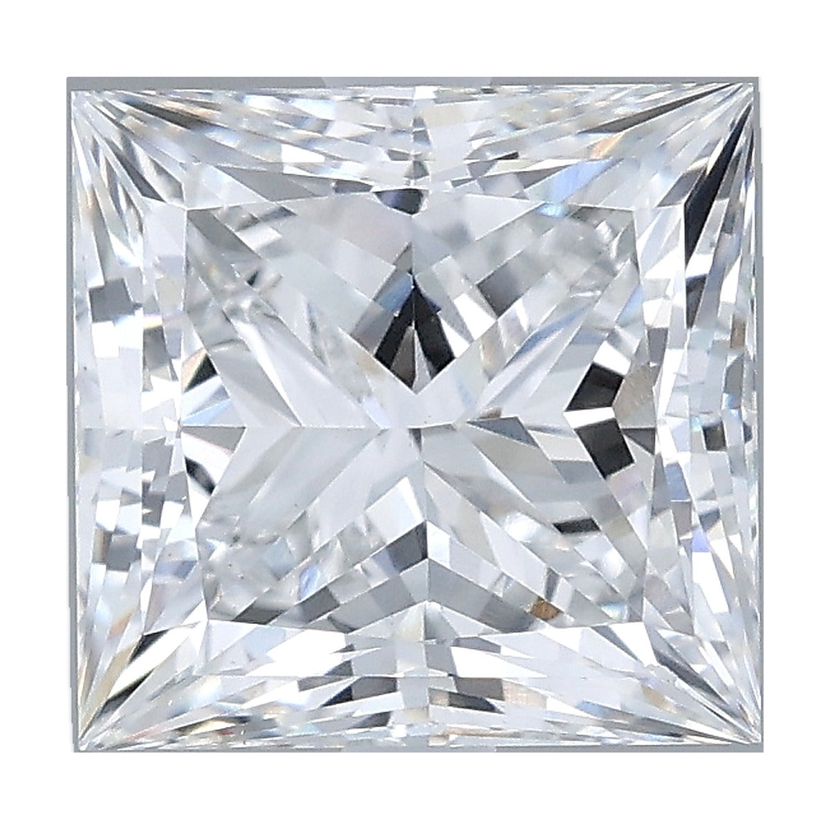 3.01 ct princess lab-grown diamond, E color, VS1 clarity, IGI certified, still from its 360° video