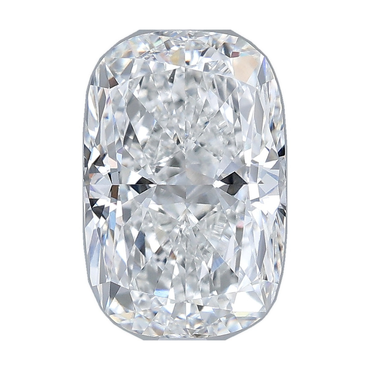 3.53 ct elongated cushion lab-grown diamond, E color, VVS2 clarity, IGI certified, still from its 360° video