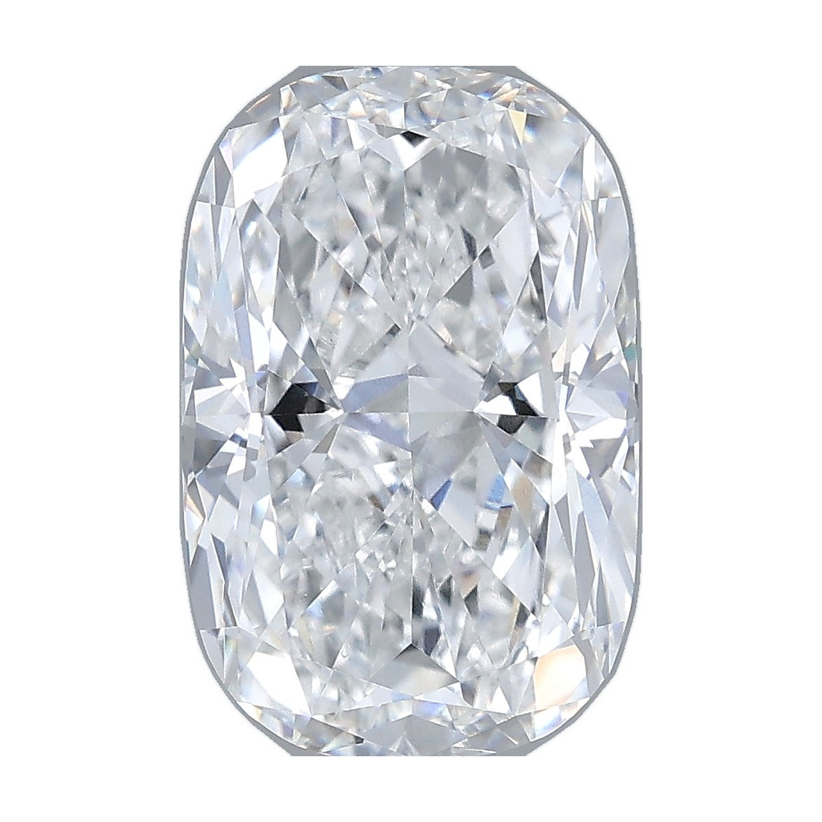 3.54 ct elongated cushion lab-grown diamond, D color, VVS2 clarity, IGI certified, still from its 360° video