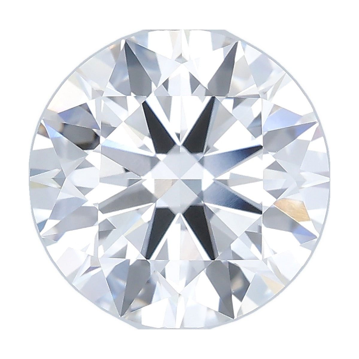 3.54 ct round lab-grown diamond, F color, VVS2 clarity, IGI certified, still from its 360° video