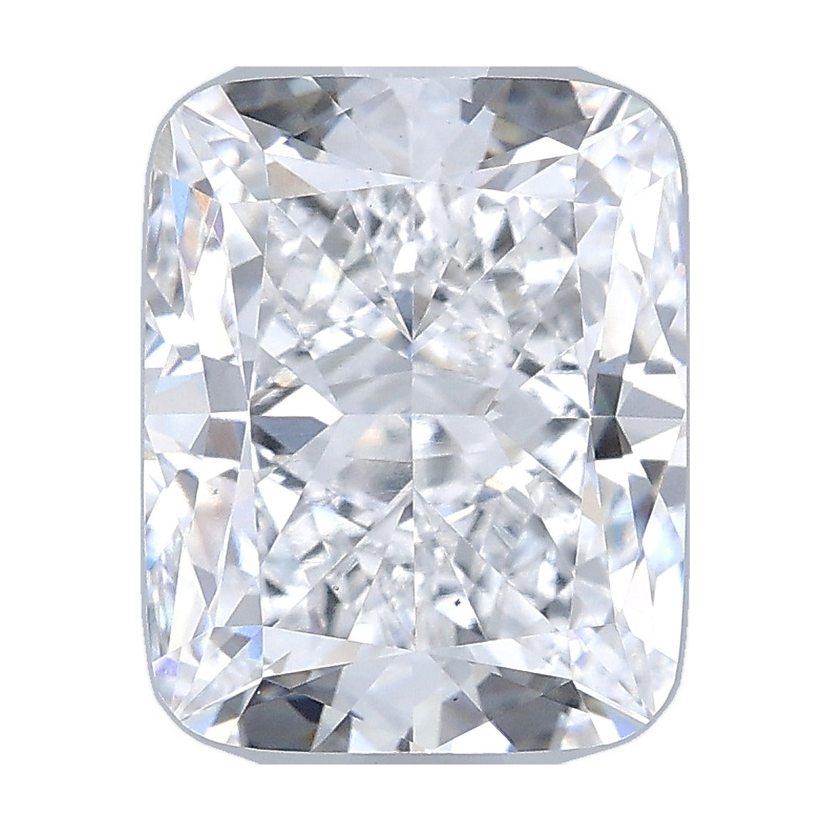 3.55 ct elongated cushion lab-grown diamond, D color, VS2 clarity, IGI certified, still from its 360° video