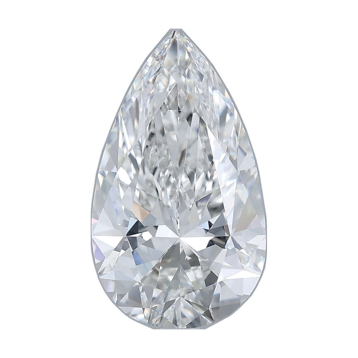 3.55 ct pear lab-grown diamond, F color, VVS2 clarity, IGI certified, still from its 360° video