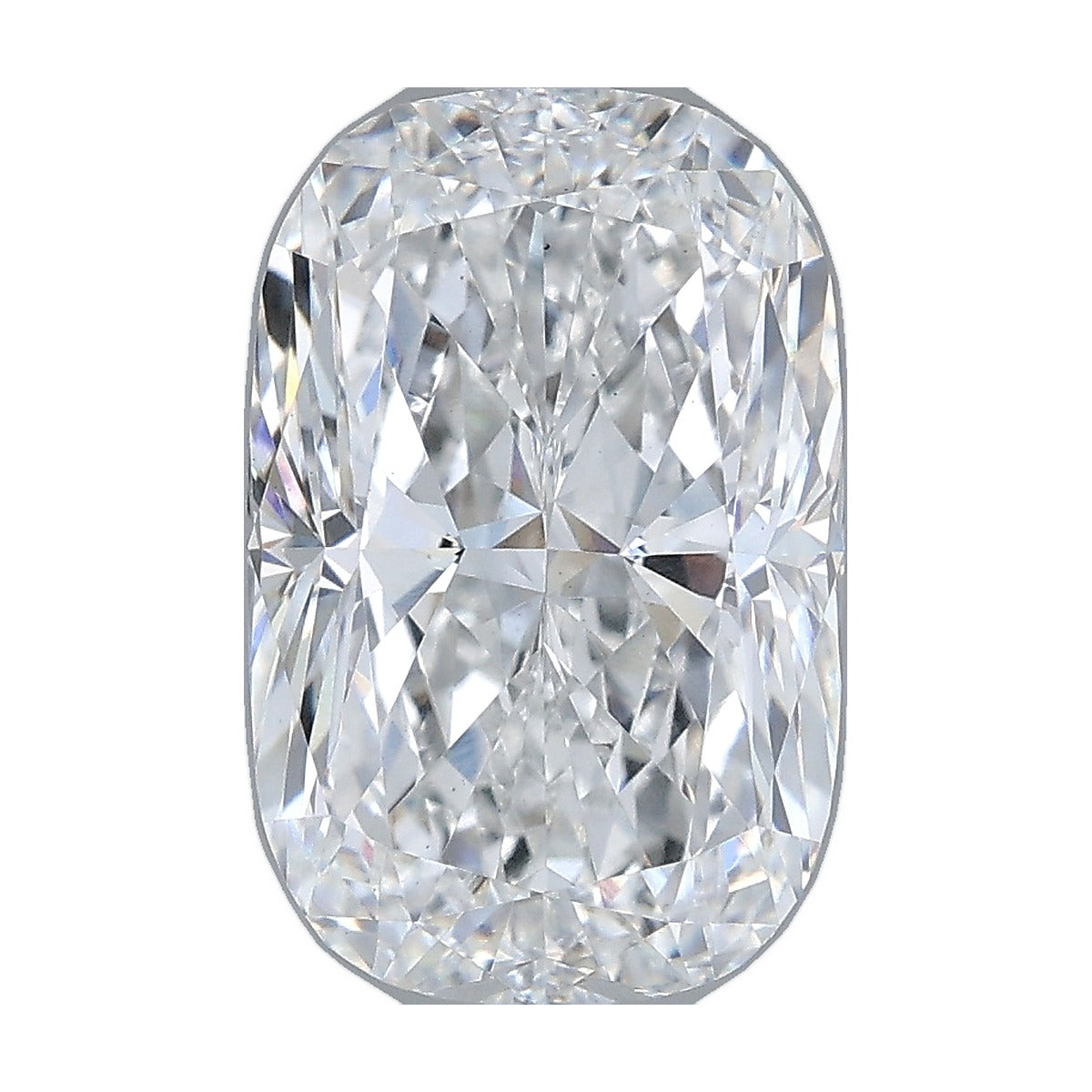 3.57 ct elongated cushion lab-grown diamond, E color, VS1 clarity, IGI certified, still from its 360° video