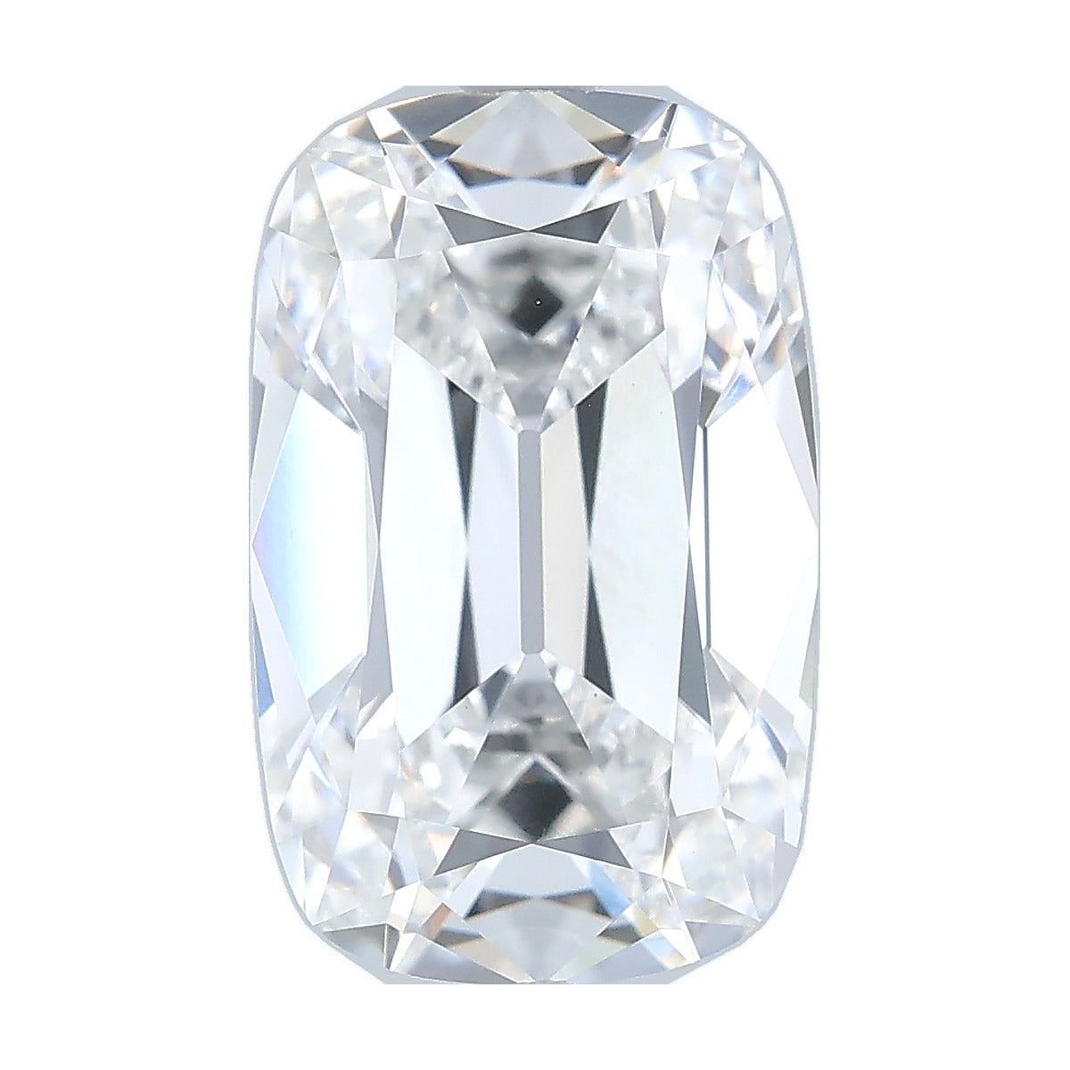 4.04 ct elongated old mine cushion lab-grown diamond, F color, VS1 clarity, IGI certified, still from its 360° video