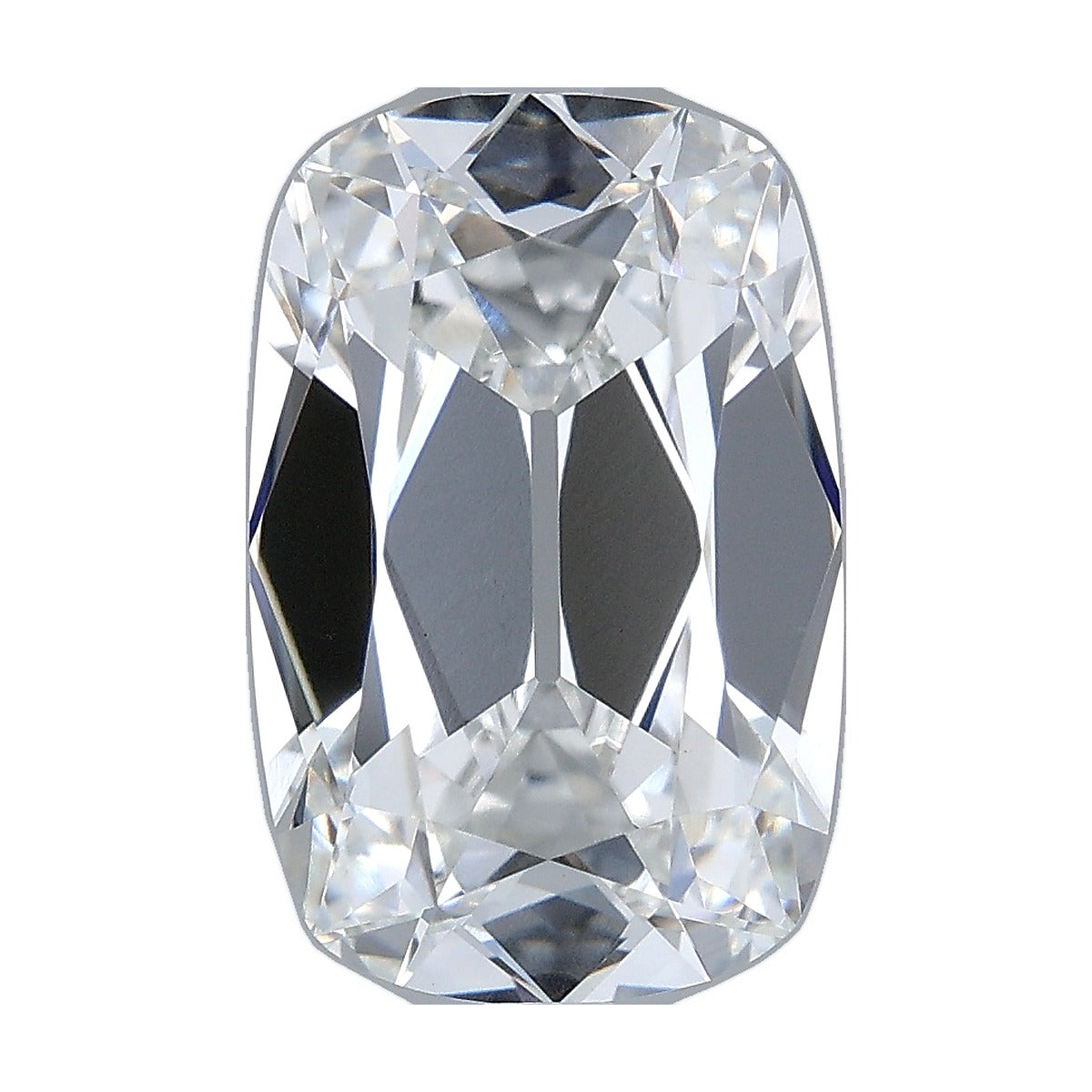 4.04 ct elongated old mine cushion lab-grown diamond, F color, VS1 clarity, IGI certified, still from its 360° video