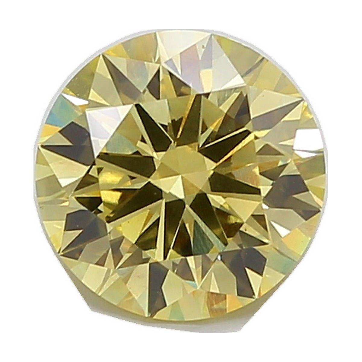 4.04 ct round lab-grown diamond, fancy intense yellow, VS1 clarity, IGI certified, still from its 360° video