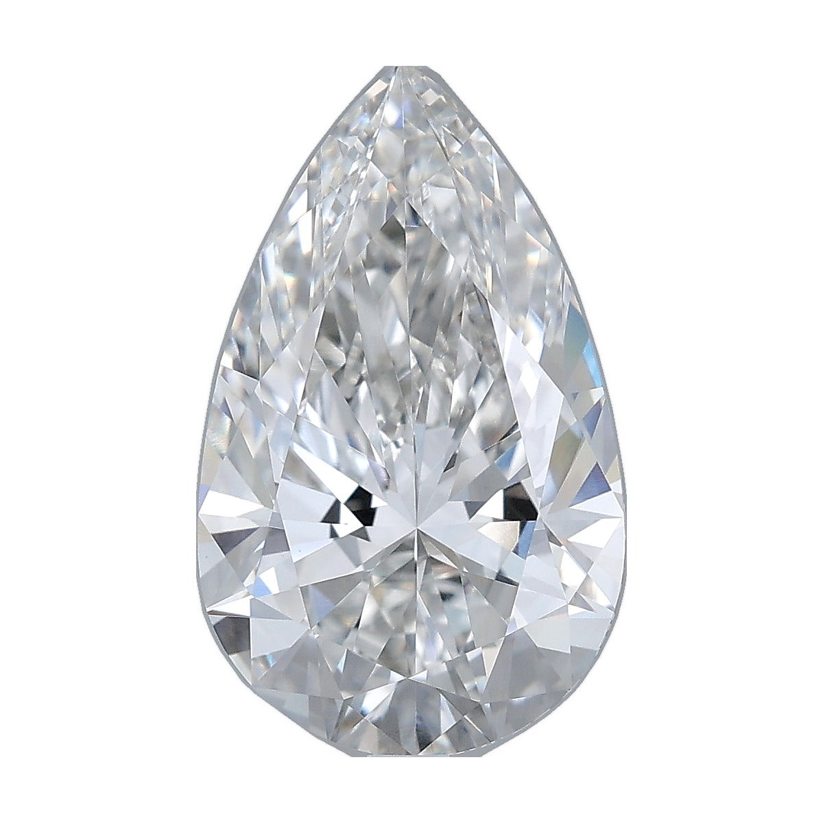 4.07 ct pear lab-grown diamond, F color, VVS2 clarity, IGI certified, still from its 360° video