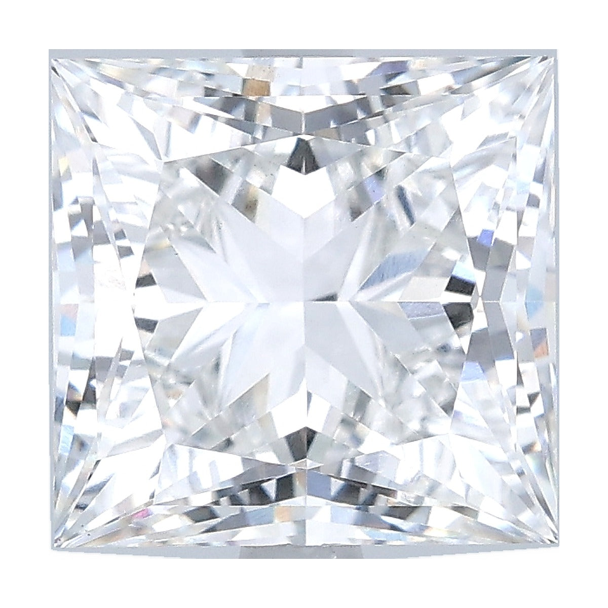 4.07 ct princess lab-grown diamond, F color, VS1 clarity, IGI certified, still from its 360° video