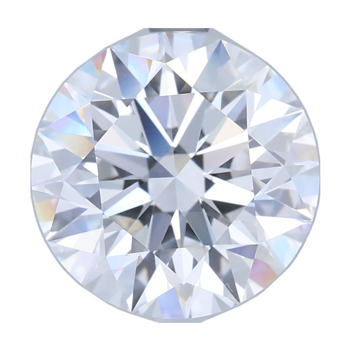 4.09 ct round lab-grown diamond, E color, VS1 clarity, GIA certified, still from its 360° video