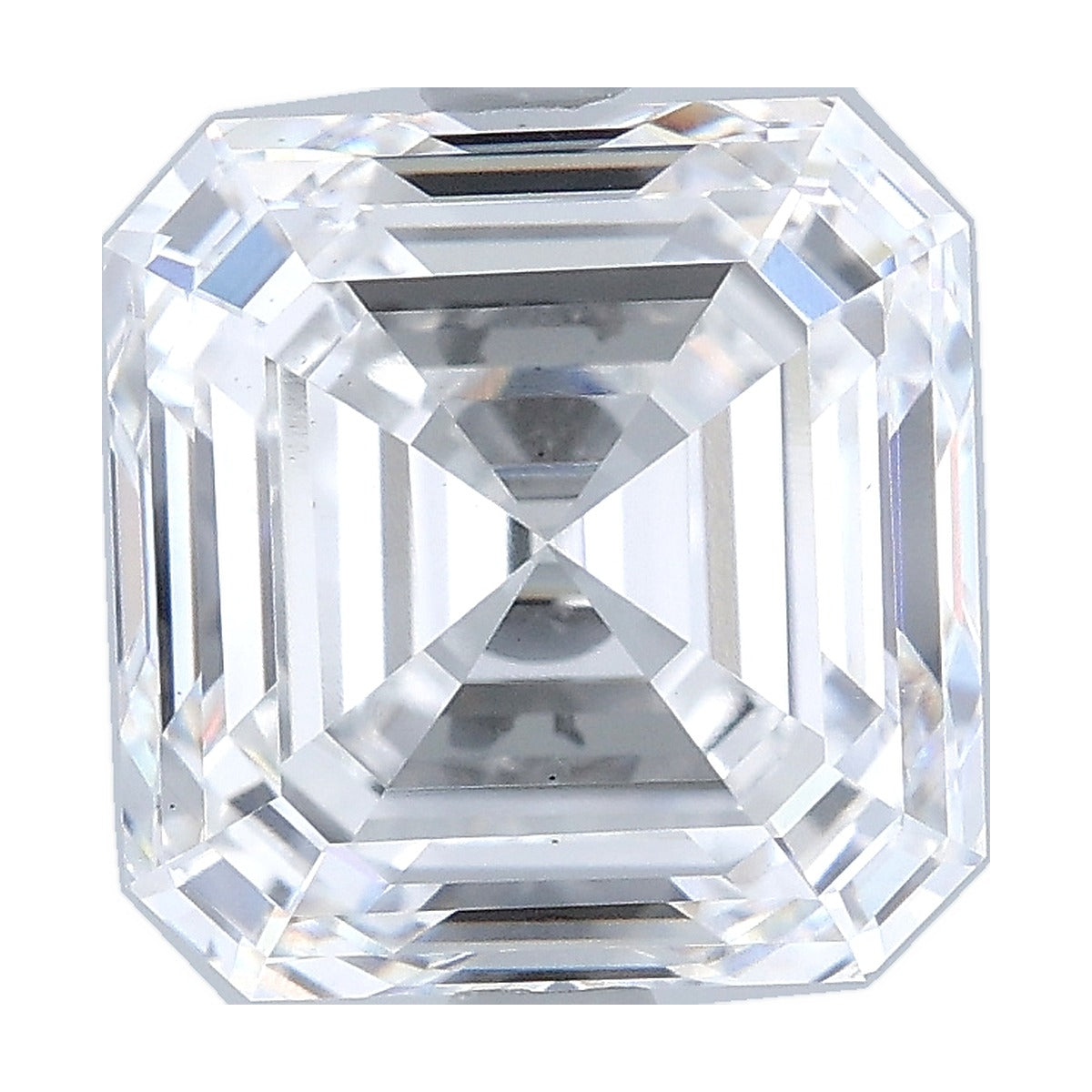 4.53 ct asscher lab-grown diamond, D color, VS1 clarity, IGI certified, still from its 360° video