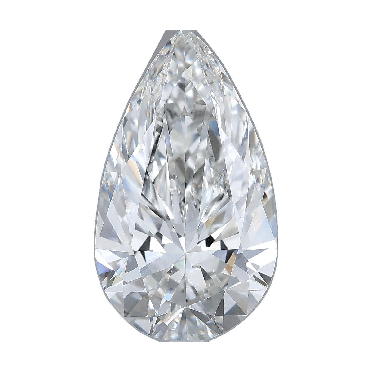 4.58 ct pear lab-grown diamond, F color, VVS2 clarity, IGI certified, still from its 360° video