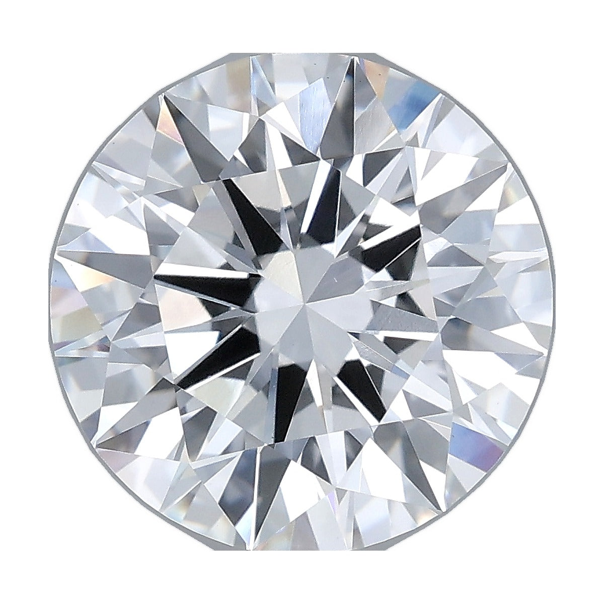 5.01 ct round lab-grown diamond, F color, VVS2 clarity, IGI certified, still from its 360° video