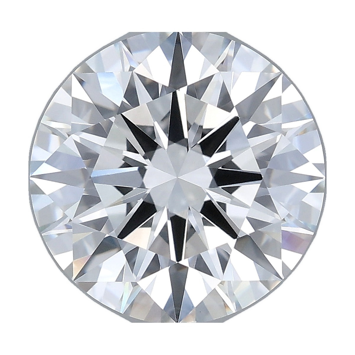 5.04 ct round lab-grown diamond, F color, VVS2 clarity, IGI certified, still from its 360° video