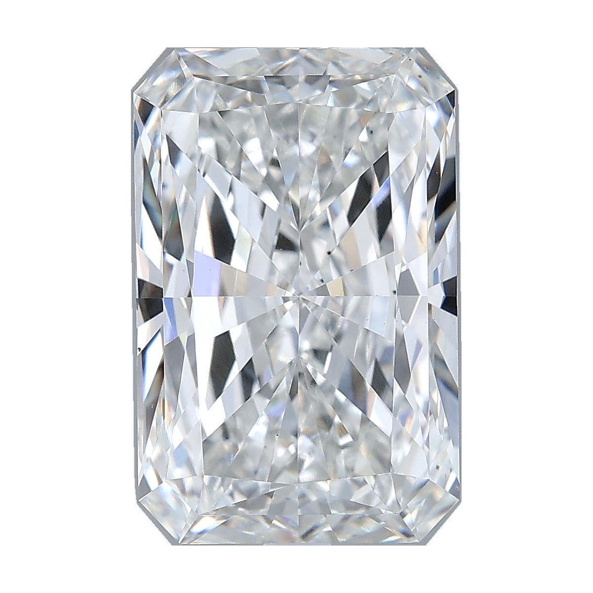 5.09 ct radiant lab-grown diamond, E color, VS2 clarity, IGI certified, still from its 360° video