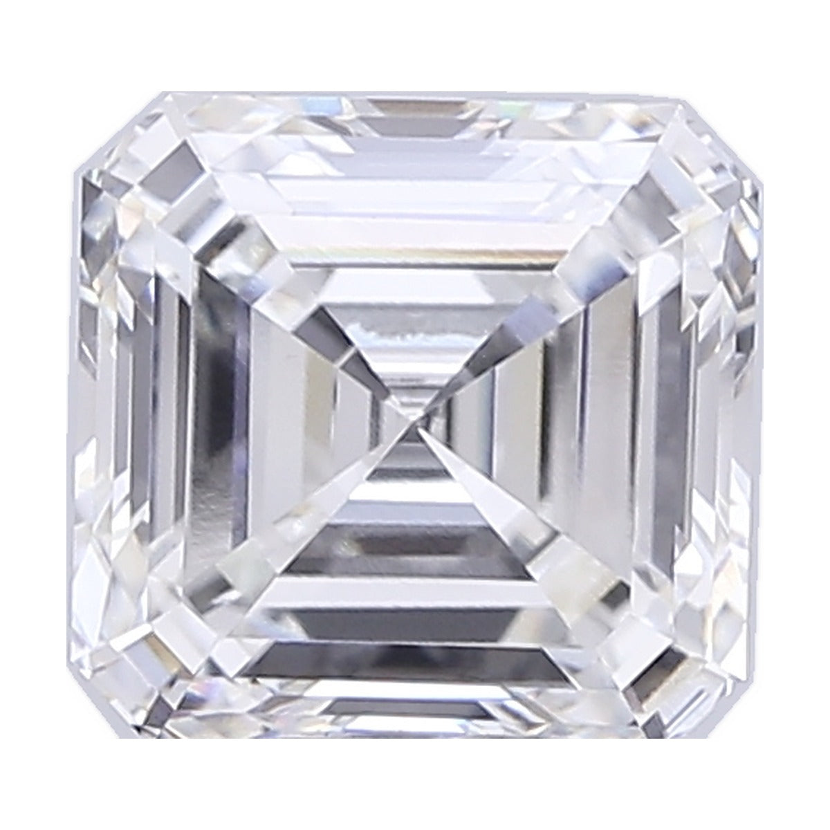 6.04 ct asscher lab-grown diamond, F color, VVS2 clarity, IGI certified, still from its 360° video