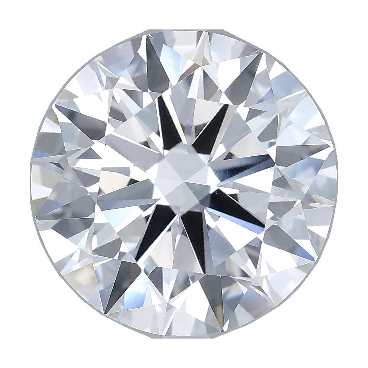 7.06 ct round lab-grown diamond, E color, VVS2 clarity, IGI certified, still from its 360° video