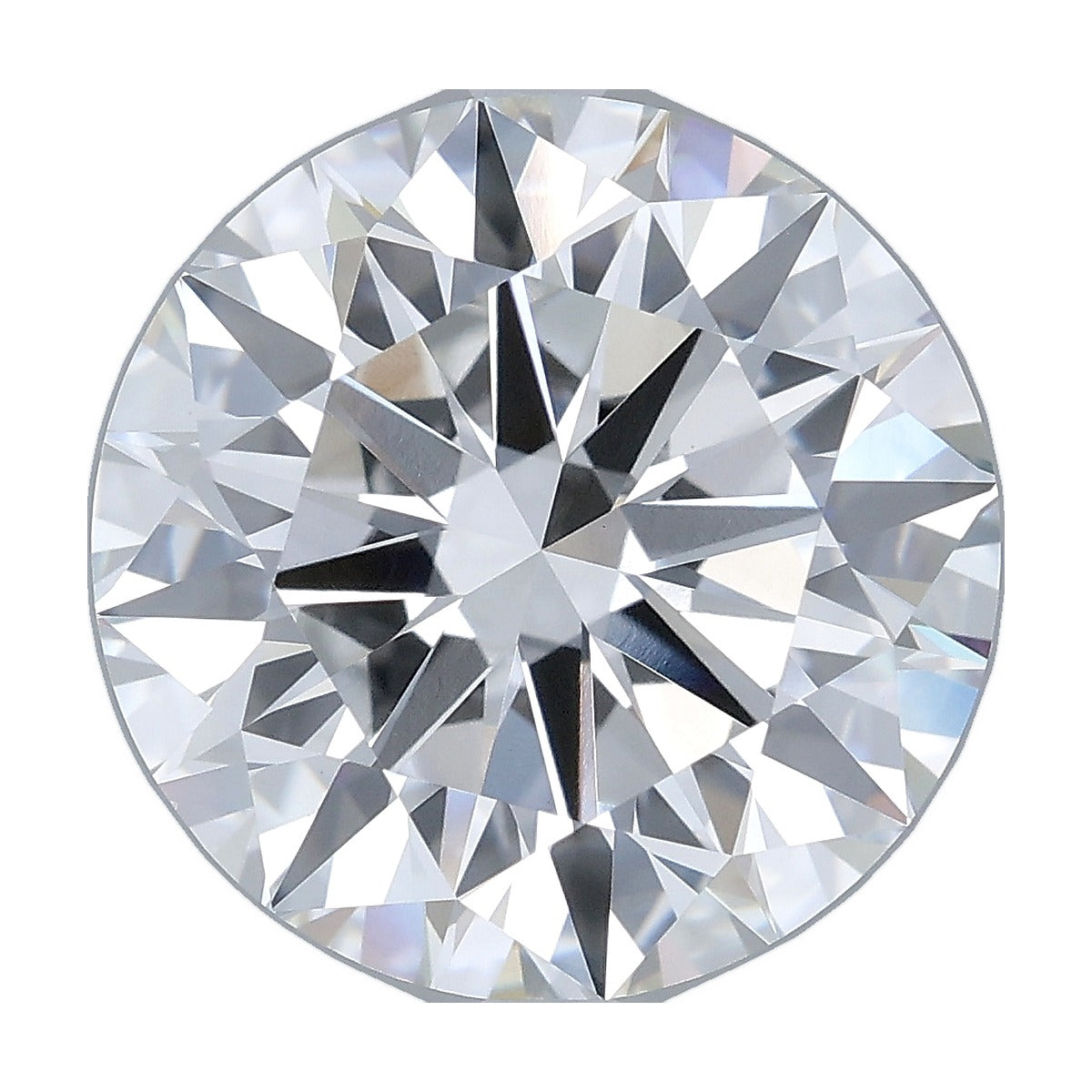 7.06 ct round lab-grown diamond, F color, VS1 clarity, IGI certified, still from its 360° video