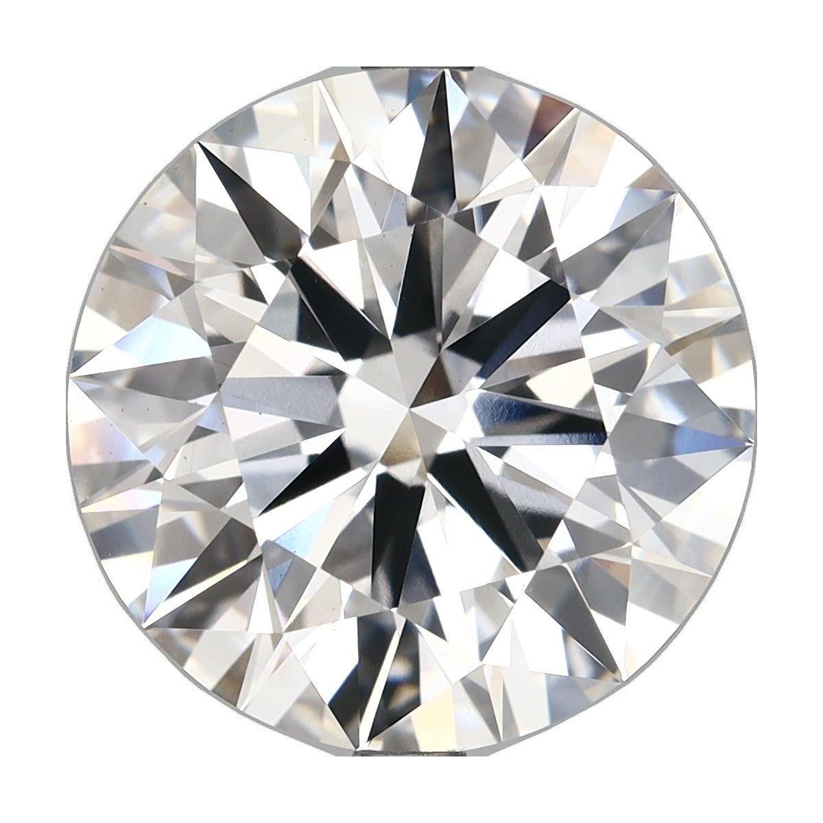 7.86 ct round lab-grown diamond, D color, VS1 clarity, IGI certified, still from its 360° video