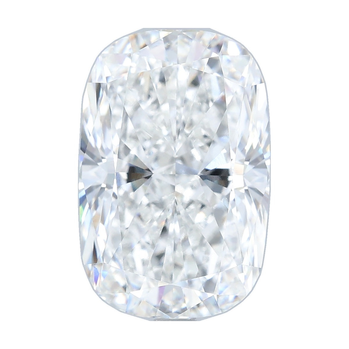 8.07 ct elongated cushion lab-grown diamond, E color, VVS2 clarity, IGI certified, still from its 360° video
