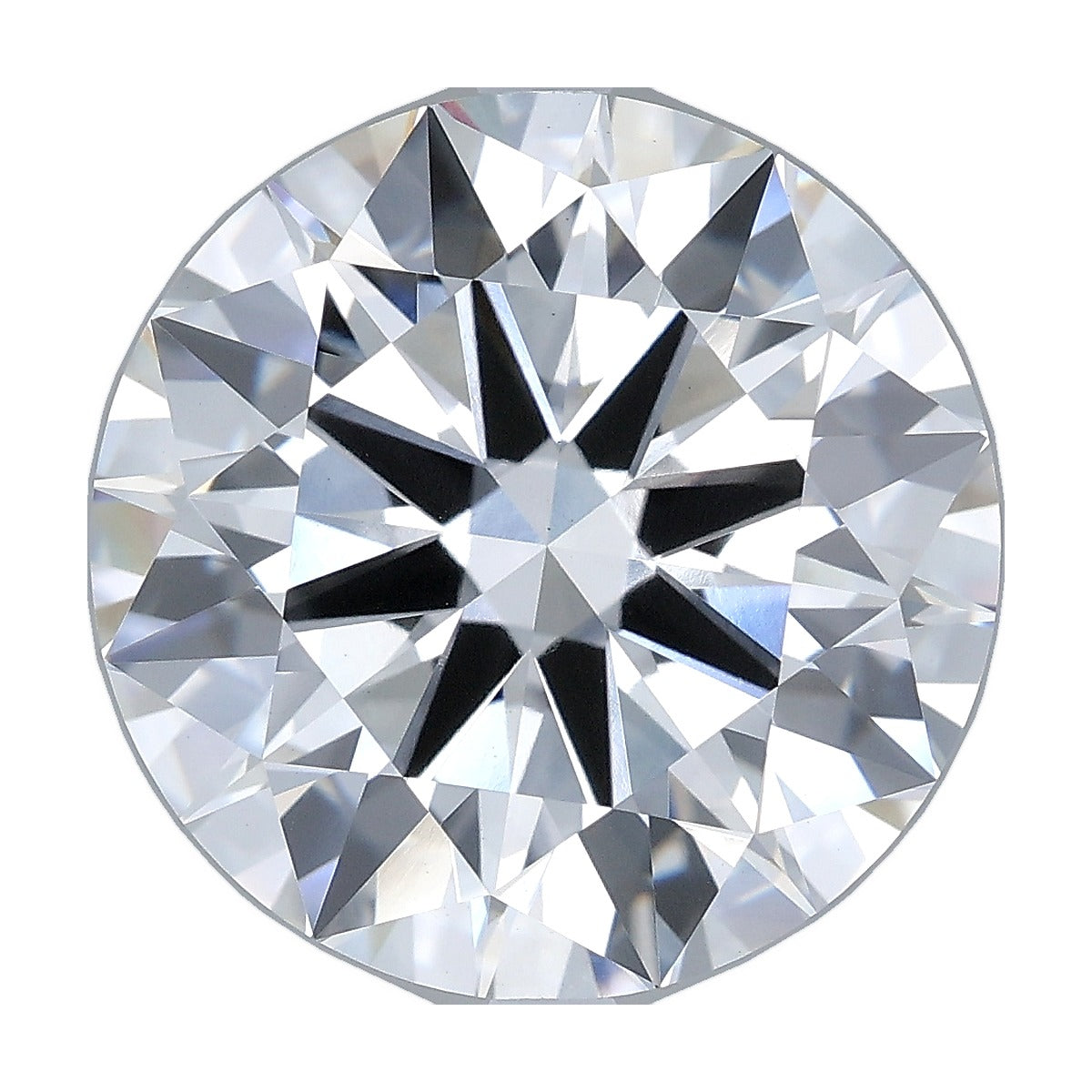 8.53 ct round lab-grown diamond, F color, VS1 clarity, IGI certified, still from its 360° video