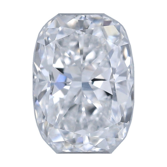0.51 ct elongated cushion lab-grown diamond, D color, VVS2 clarity, IGI certified, still from its 360° video