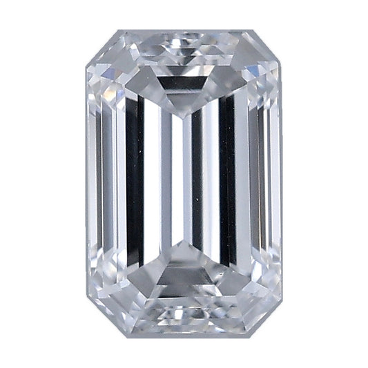0.52 ct emerald lab-grown diamond, D color, VVS2 clarity, IGI certified, still from its 360° video
