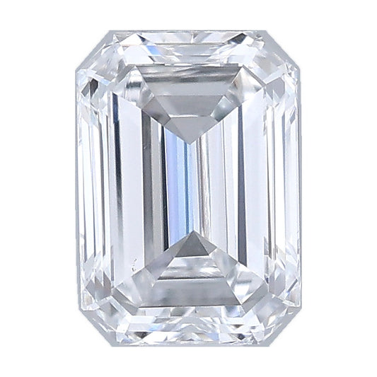 0.52 ct emerald lab-grown diamond, D color, VVS2 clarity, IGI certified, still from its 360° video