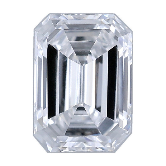 0.54 ct emerald lab-grown diamond, D color, VVS2 clarity, IGI certified, still from its 360° video