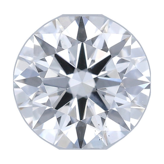 0.54 ct round lab-grown diamond, D color, VS2 clarity, IGI certified, still from its 360° video