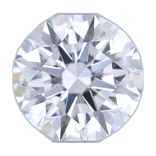 0.54 ct round lab-grown diamond, D color, VS2 clarity, IGI certified, still from its 360° video