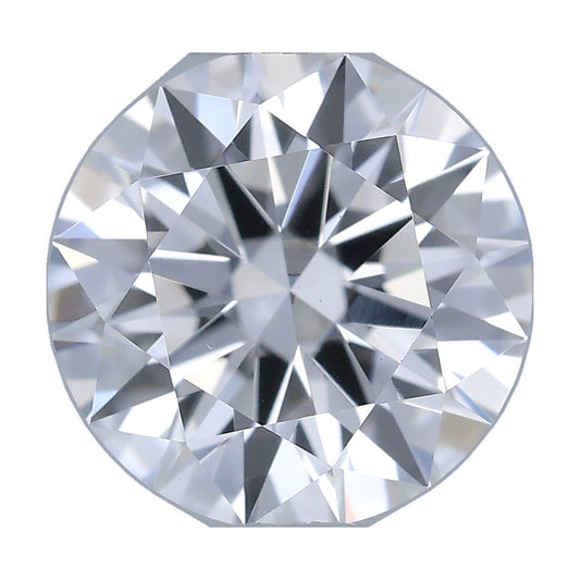 0.54 ct round lab-grown diamond, D color, VVS2 clarity, IGI certified, still from its 360° video
