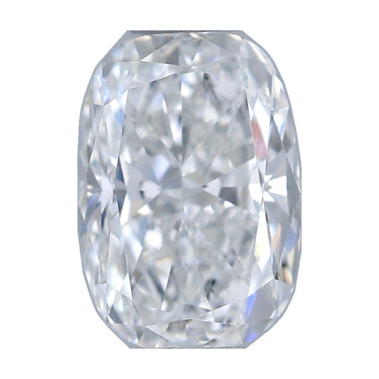 0.55 ct elongated cushion lab-grown diamond, E color, VS1 clarity, IGI certified, still from its 360° video