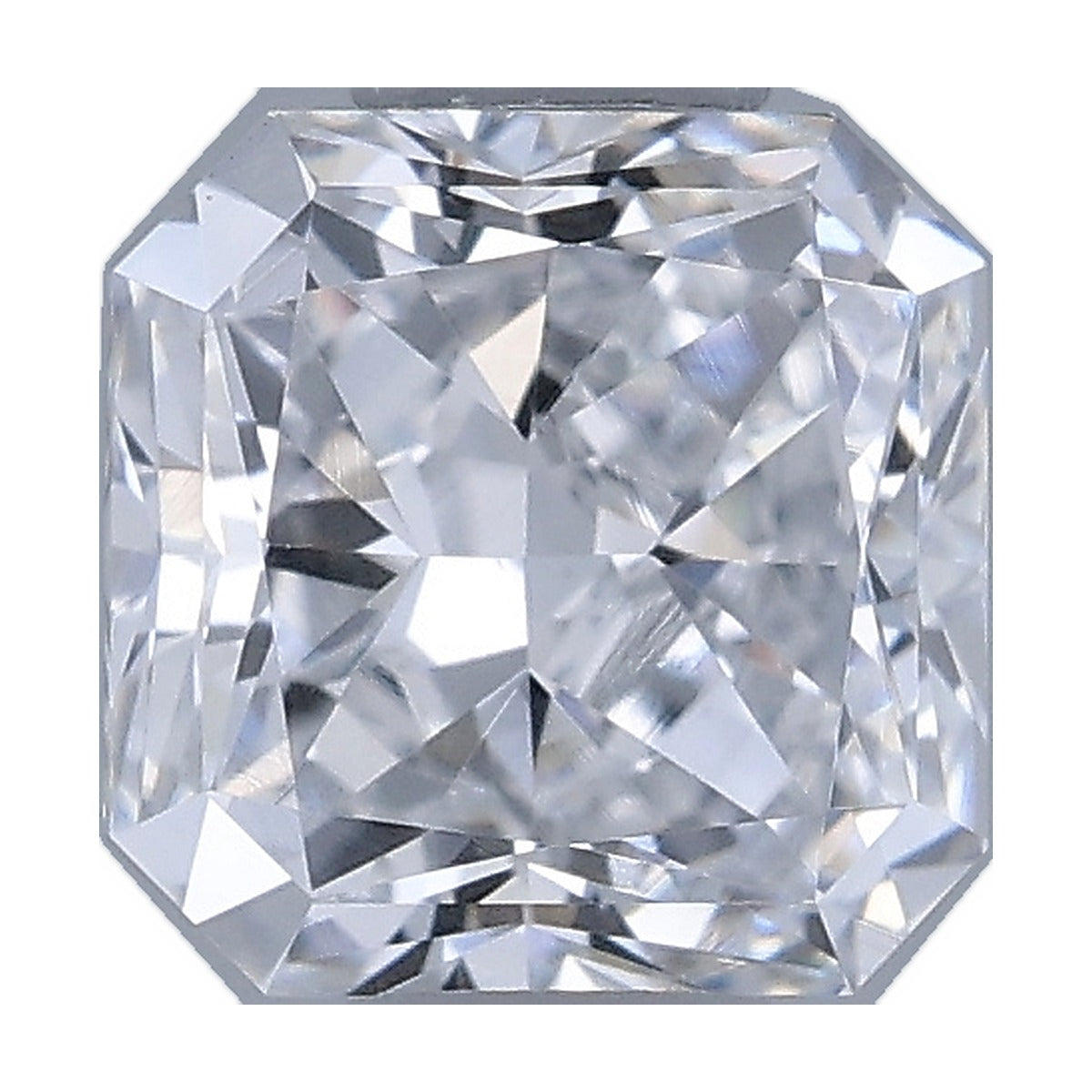 0.55 ct square radiant lab-grown diamond, D color, VVS2 clarity, IGI certified, still from its 360° video
