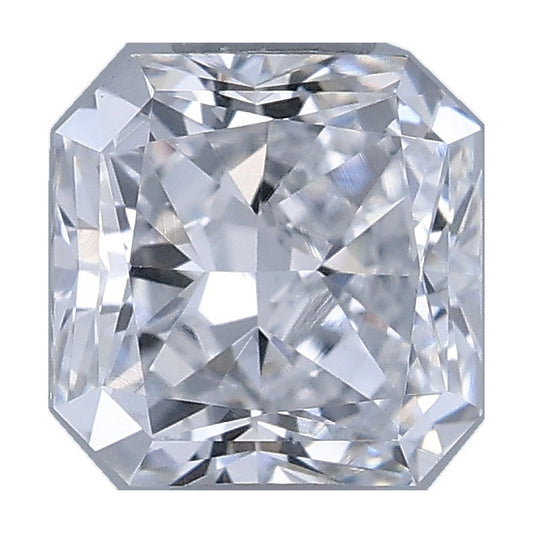 0.55 ct square radiant lab-grown diamond, D color, VVS2 clarity, IGI certified, still from its 360° video