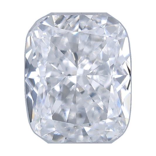 0.58 ct elongated cushion lab-grown diamond, D color, VVS2 clarity, IGI certified, still from its 360° video