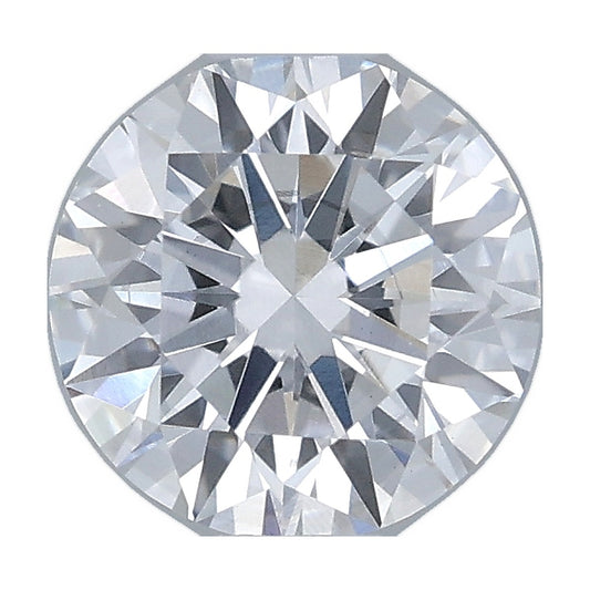 0.62 ct round lab-grown diamond, E color, SI1 clarity, IGI certified, still from its 360° video